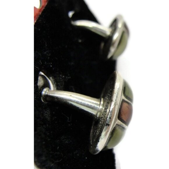 Vintage Alexander Julian Cufflinks Silver Plated Enamel - Picture 6 of 14